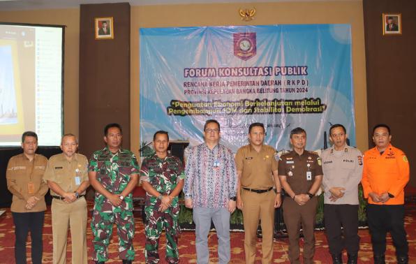 Susun Rencana Kerja 2024, Pemprov Babel Gelar Forum Konsultasi Publik
