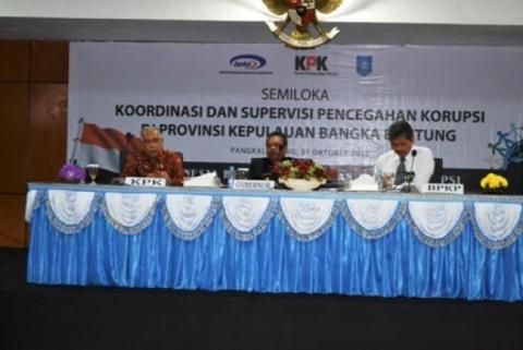 KPK Gelar Semiloka Koordinasi dan Supervisi Pencegahan Korupsi di Babel