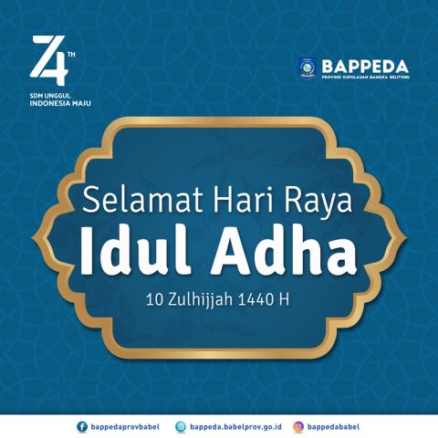 Idul Adha 1440 H, Keluarga Besar Bappeda Babel Bagikan Daging Kurban
